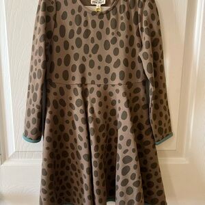 Adorable Brown Polka Dot Kids Dress